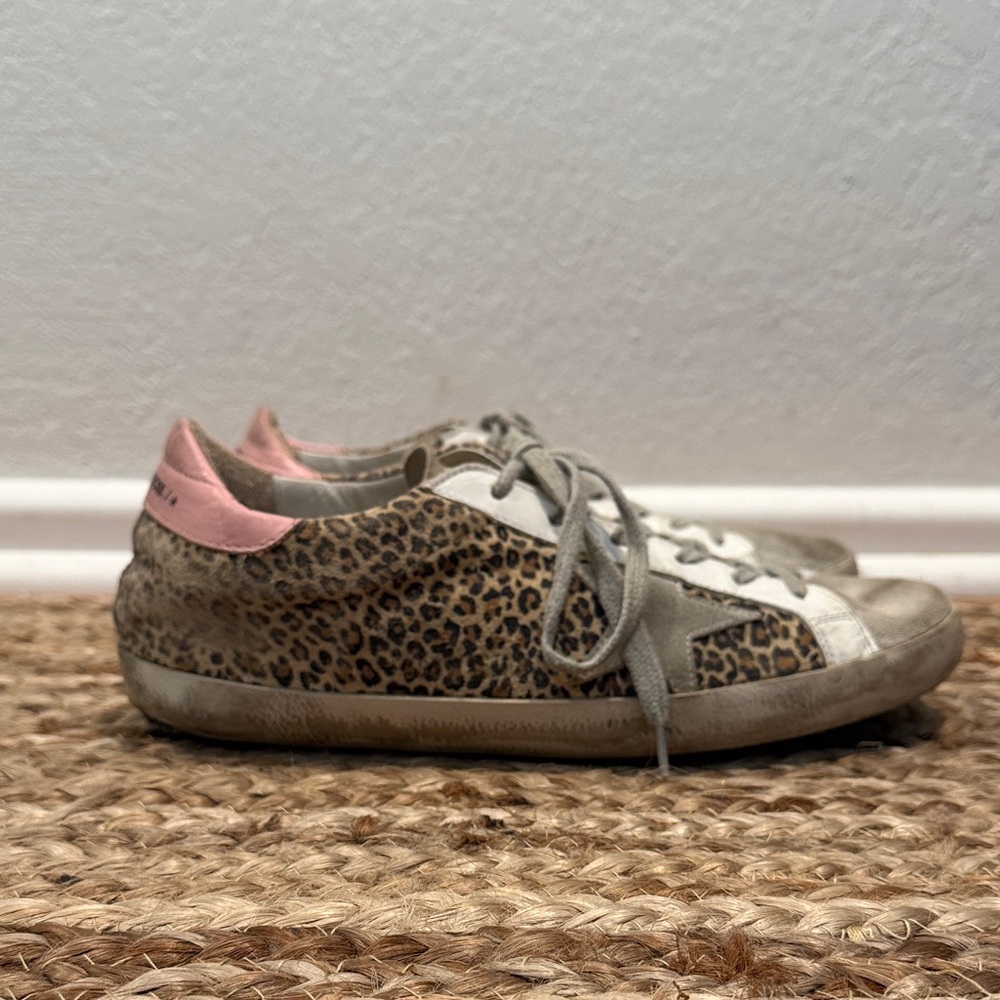 Golden Goose Leopard-print suede Super-Star sneakers
